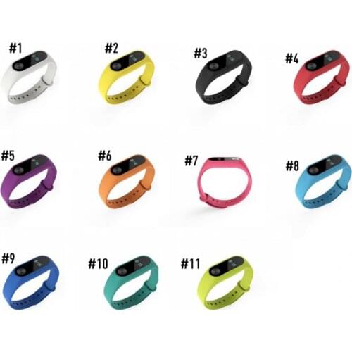 Silicone Strap for Xiaomi Mi Band 2 Strap Porous Anti-sweat Sport Breathable Strap Buckle Replacement Wrist Straps 11 color