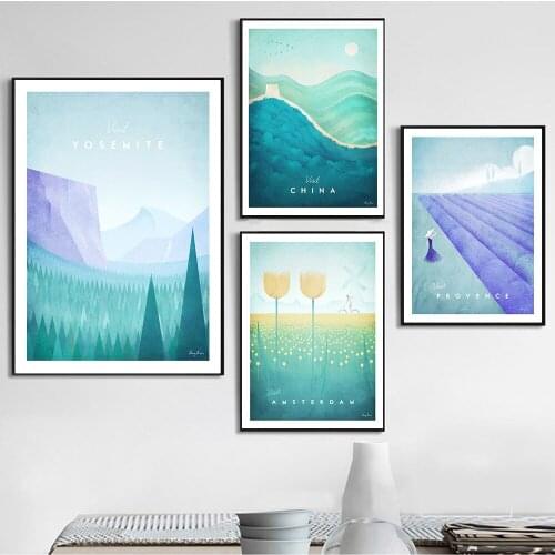 Nordic Decoration Travel Lanscape Wall Art Canvas Poster and Print Painting Decor Provence Picture for Living Room Home Decor