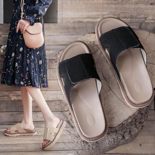 2021 New Fashion Summer Women Slipper Casual Sandals Outdoor Double buckle Beach Slides Zapatillas Mujer Casa Sapatos Mulher