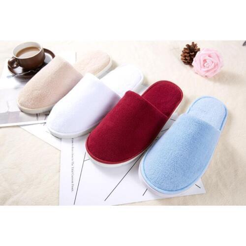 Free Shipping 100% New 10pairs/lot Mixed Color disposable Hotel Restaurant Beauty Club Towel slipper Anti-skidding Thickened