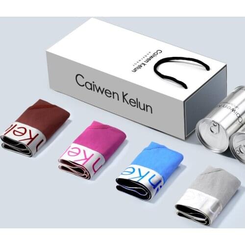 Caiwen Kelun 4-piece Set Vcko Ladies Briefs Cotton Mid-waist Comfortable Breathable Sexy Shorts Shorts Head
