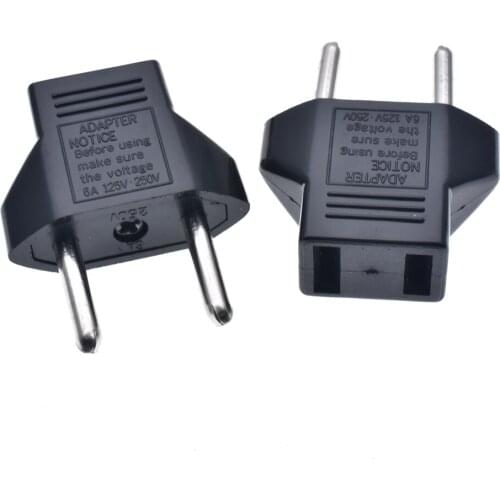 10pcs CN US To EU Euro Europe Plug Adapter 2 Round Socket Converter Travel Electrical Power Adapter Socket China To EU Plug