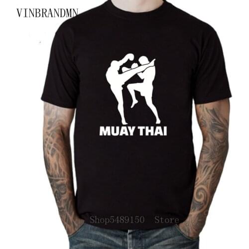 Vintage Muay Thai T-Shirts Kickboxing Martial Arts Combat Sports T Shirt Men Fighter Fans Gifts Tshirt Karate Kung Fu Retro Tops
