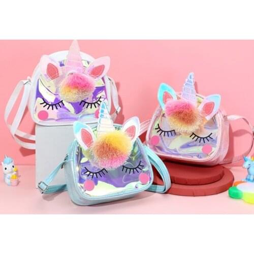 Colorful Jelly Bag Cartoon Unicorn Purse Fashion Shoulder Bags Girls Lovely Handbags Strap Belts Wallets Women Mini Totes Clutch