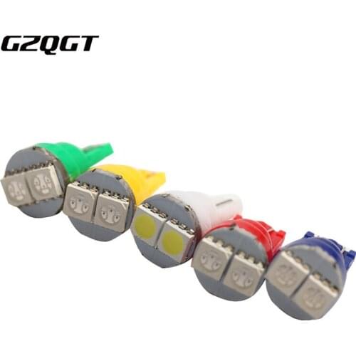 10pcs/lot T10 5050 2SMD Mix Colors Auto Reading Lights Indicator Door light LED Bulbs Warm White/Yellow/Red/Blue/Pink/Green