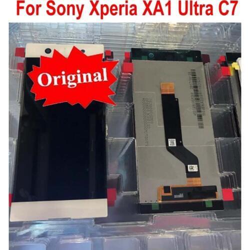 100% Original New Glass Sensor IPS LCD Display 10 Touch Panel Screen Digitizer Assembly For Sony Xperia XA1 Ultra C7 Phone Parts