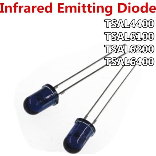 100pcs/lot TSAL6200 6200 EMITTER IR 5MM 940NM 2pin