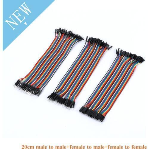 120pcs 20cm Male to Male, Female to Male, and Female to Female Jumper Wire Connector Wire Cable for Breadboard