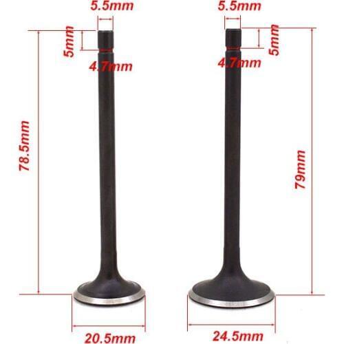 2 pairs/set Motorcycle Engine Valve Intake Exhaust Stem Valve for Honda CBT125 CBT150 CM125 CM150 125cc 150cc 244FMI 247FMJ