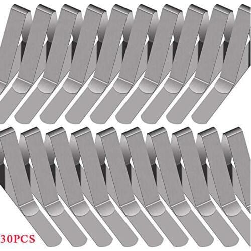 30 Packs Tablecloth Clips Stainless Steel Table Cover Clamps Kitchen Table Linens Clips Tabletop AccessoriesTable Cloth Holders
