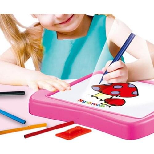 Kids Intelligent Projection Light Music Educational Painting Drawing Board Toy