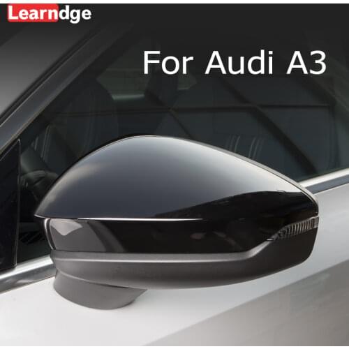For Audi A3 8Y 2021 2020 Sportback Limousine Sedan Rearview Mirror Cover 2 PCS Imitation Carbon Fiber Car Exterior Accessorie