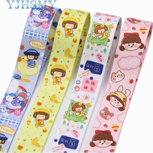 Double-Sided Cute Cartoon Phone Rope Ribbon,Bow Hat,3/4"(20MM) 10Yards Costume,Party DIY Decoration Materials M-21119-84