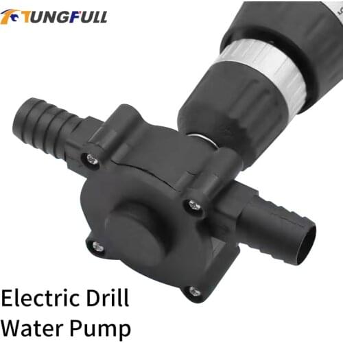 Electric Drill Water Pump Sinks Aquariums Pool Oil Fluid Water Priming Liquid Transfer Home Garden Outdoor Tool