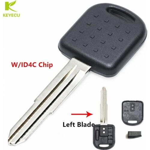 KEYECU New Replacement Transponder Key + Chip ID4C for Suzuki Alto Baleno Grand Vitara Uncut Left Blade