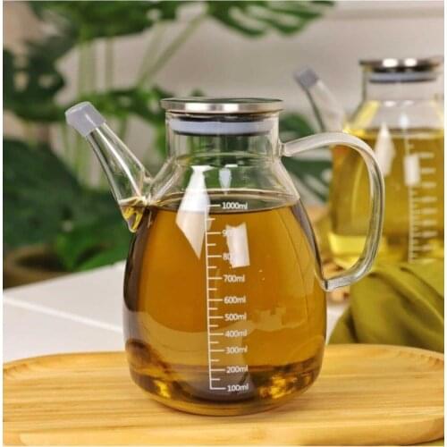 Oiler storage box jar basket kitchen gerei Tess Borosilicate 1 Liter Glass Oil Tr-2806 2 pcs sent