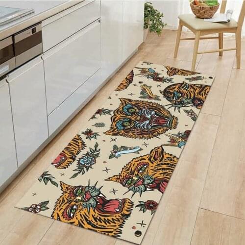Entrance Doormat Home Kitchen Mat Bedroom Balcony Decoration Floor Carpet Cartoons Printed Anti-Slip Hallway Bath Rug