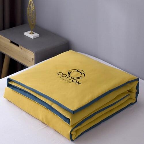 Embroidered Summer Quilt Single Skin-Friendly Sanding Summer Blanket Airable Cover