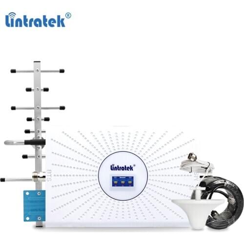 Lintratek 2020 Upgraded GSM 2G 3G 4G Signal Booster 900 1800 2100MHz AGC 70dB Mobile Signal Repeater Amplifier 23dBm Powerful