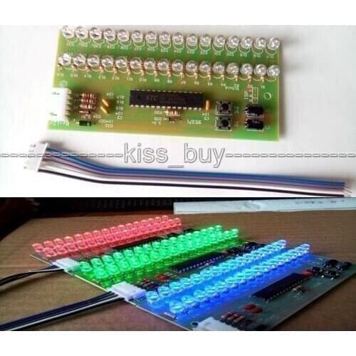 MCU Adjustable Display LED VU Meter Level Indicator 16 LED Dual Channel 8-12v DC new