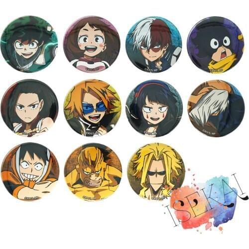 My Hero Academia Anime Boku No Hero Academia Deku Shoto Denki Momo Kyoka Jiro All Might Hanta Sero Anime Metal Badge Brooch Pins
