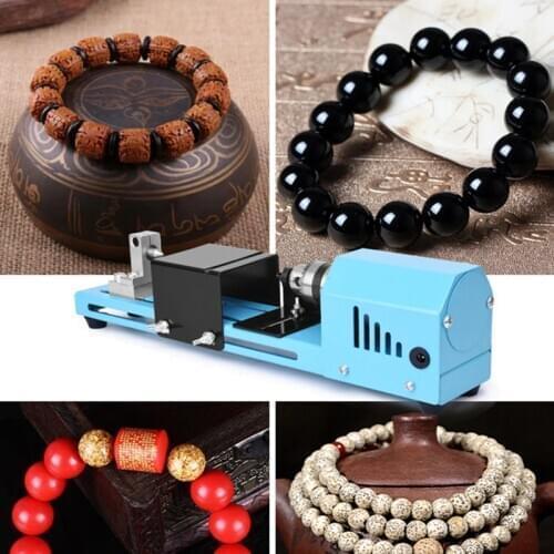 12-24V 150W Mini Lathe Machine DIY Woodworking Buddha Pearls Beads Making Polishing Cutting Woodworking Rotary Tool Machine
