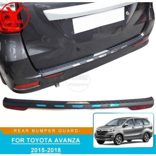 ABS car rear bumper guard sticker For toyota avanza 2015 2016 2017 2018 accessories step sill For toyota avanza 2015 2016 YCSUNZ