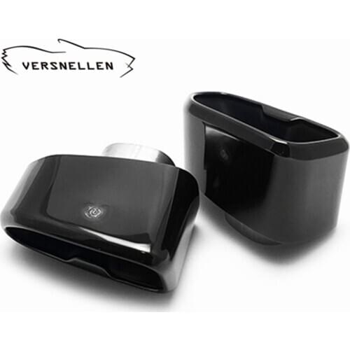 1 Pair Stainless Steel Car Muffler Pipe Exhaust End Tip For BMW X Series X1 X2 X3 X4 Square Mouth Sliver / Black