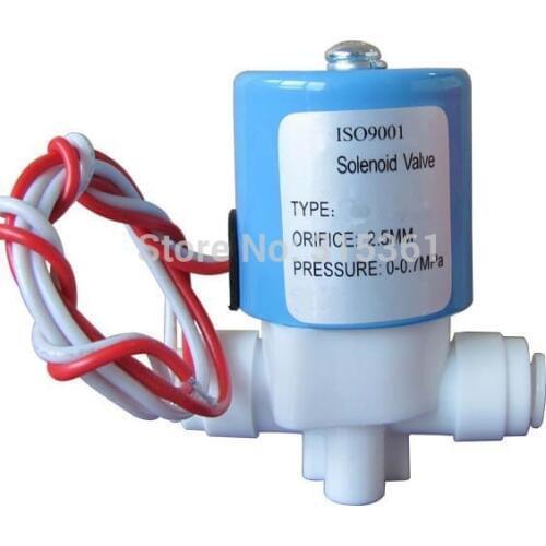 Free Shipping 2PCS/LOT Normally Closed 1/4" Pipe Connection POM Plastic Electric Air Oil DC12V Water Dispenser Solenoid Valve