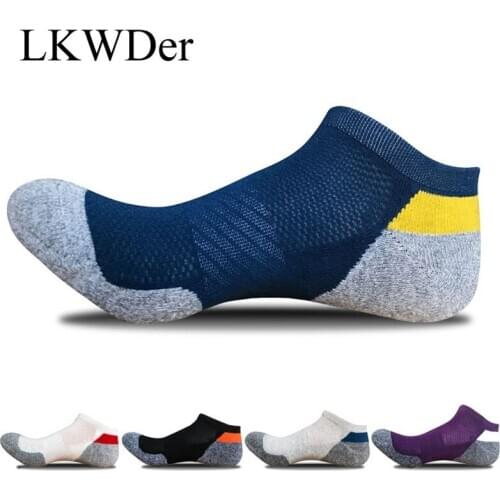 LKWDer 5 Pairs Mens Socks Durable Low Tube Sports Socks Tide Fashion Men Basket Ball Sock Male Boys Breathable Comfort Sox Meias