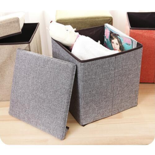New Design Multifunctional Storage Stool Creative Shoe Organizador Toy Folding Storage Box Finishing Box Storage Chair Stool