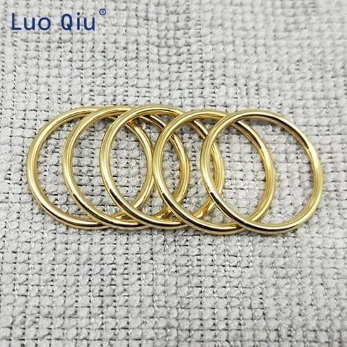 100 pcs/lot Belt Buckle Gold Round Metal Sliders Adjuster Buckle For Shoe Bag Belt Decoration DIY Accessory Sewing 20 mm