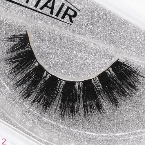 1 Pair 3D Mink Eyelashes Thick False Eyelashes Eye Makeup Tool