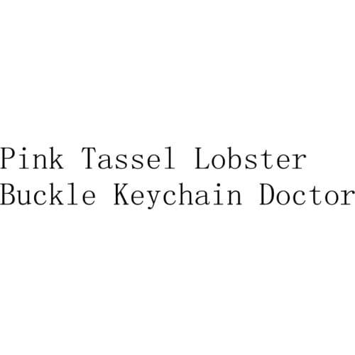 Pink Tassel Lobster Buckle Keychain Doctor