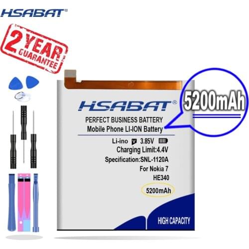 New Arrival [ HSABAT ] 5200mAh HE340 Replacement Battery for Nokia 7 Nokia7 7.1 TA-1041