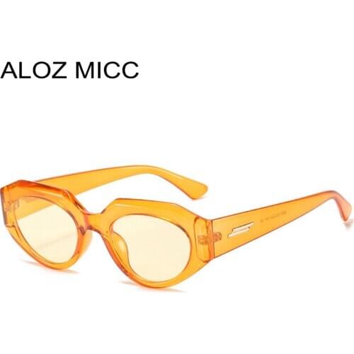 Vintage Small Cat eye Sunglasses Women Retro Travel Square Sunglasses For Men Trend Orange Eyewear Oculos Lunette De Soleil Q843