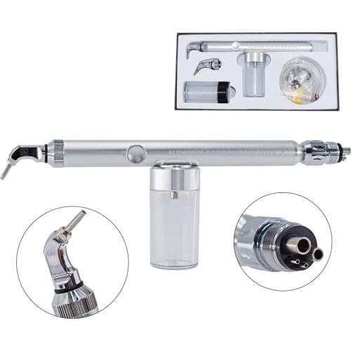 2in1 Dental Aluminum Oxide Micro blaster/Dental Alumina Air Abrasion Polisher Microetcher Sandblasting With Water Spray