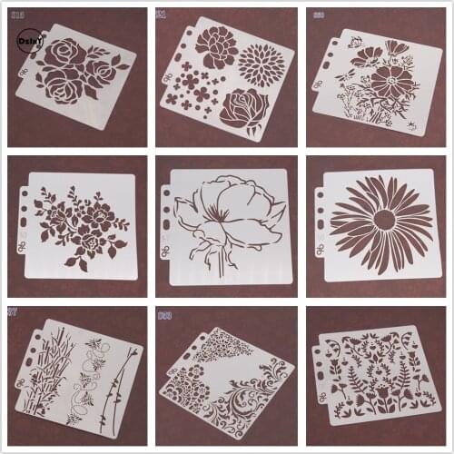 26 Styles can Choose) Flowers Lace Stencils Painting Embossing DIY Scrapbooking Paper Photo Album Craft Card Template for Decor