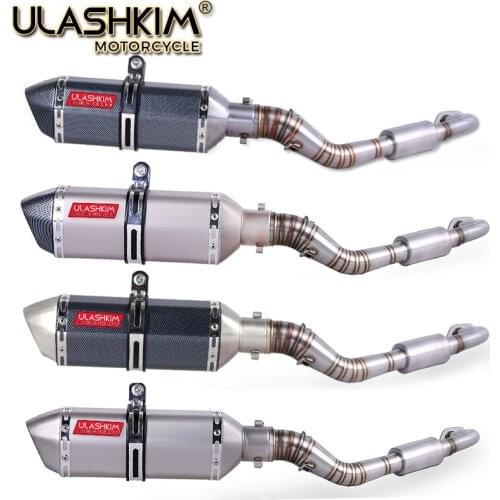 Motorcycle Exhaust Slip On Full System Modified Front Middle Link Pipe Muffler With Stciker For YAMAHA NMAX 155 N MAX155