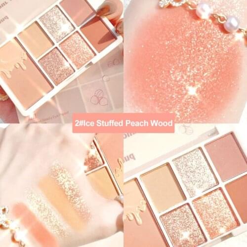 XIXI Chestnut 7Color Eyeshadow Palette Comestic Long Lasting Matte Pearl Glitter Powder Earth Color Eye Shadow Eye Makeup TSLM2