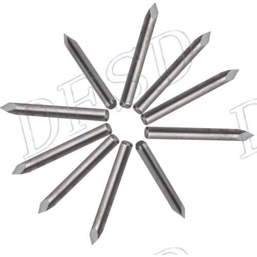 10Pcs 20 Degree 0.2mm Carbide Steel CNC Router Tool Pyramid Engraving Bits Jade Copper