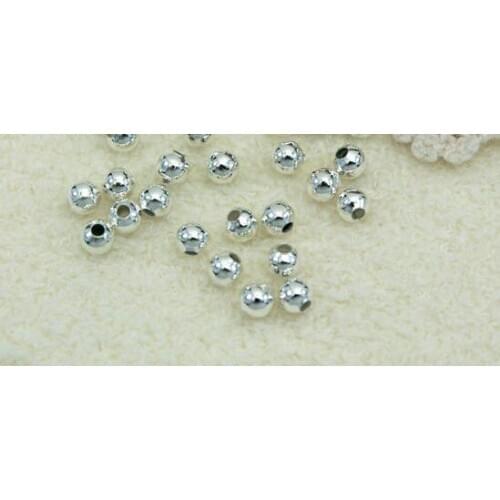 100 PCS 2mm 3mm 4mm 6mm 8mm 10mm Metal Raw Brass Round Beads DIY Hole Beads For Jewelry Making hu6udf