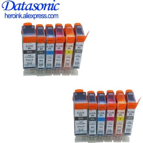 12pcs PGI225 PGI-225 CLI-226 compatible Ink Cartridge For Canon PIXMA MG6120 MG6220 MG8220 MG8120 MG8120B printer PGI 225 CLI226
