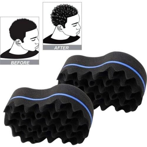 2Pcs Hair Twist Sponge Brush Dread Dreading Wave Twisting Foam Afro Barber Curl Sponge for Women and Men Boy Girl
