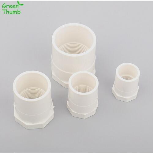 30pcs 1/2inch-1.2inch Female Thread PVC Quick Straight Connector Water Pipe Fitting Adapter for Water Supply