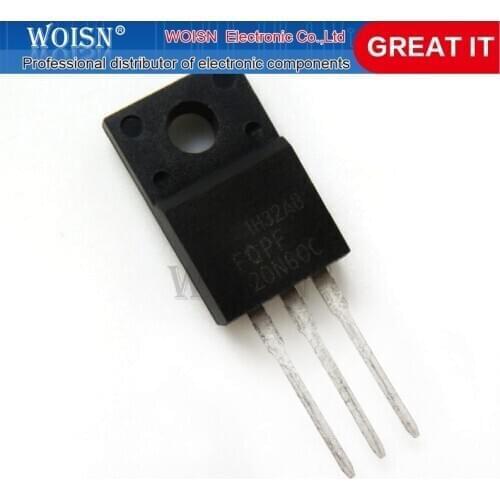 50PCS FQPF20N60 20N60 20N60C FQPF20N60C TO-220 TO220 In Stock