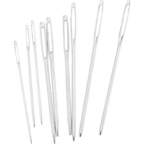 9 Pieces Large Eye Blunt Needles Yarn Knitting Sewing Needles with Clear Bottle
