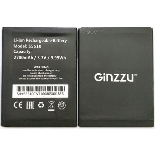 New High Quality 2700mAh Ginzzu S5510 Battery for Ginzzu S5510 Mobile Phone Accumulator