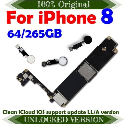 Good Works Original Plate For iPhone 8 motherboard With Touch ID/ Without Touch ID logic board For iPhone 8 4.7inch With Chips