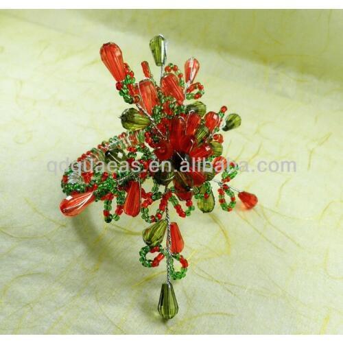 Beaded wedding napkin ring, napkin holder, decoration napkin ring